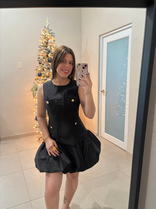 Bubble Hem Mini Dress