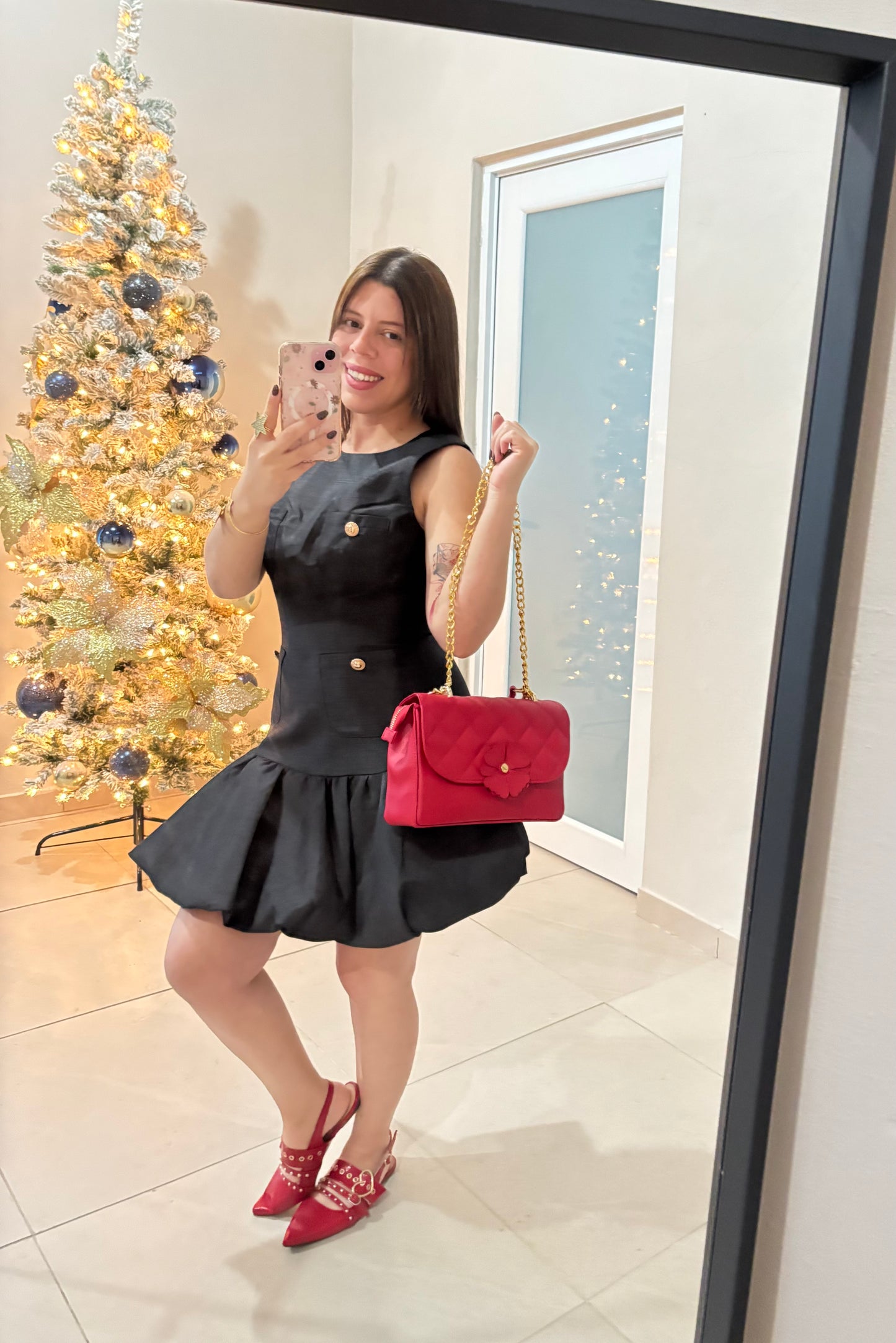 Bubble Hem Mini Dress