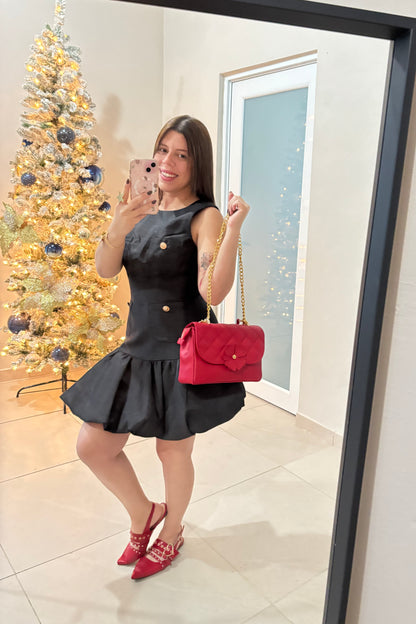 Bubble Hem Mini Dress