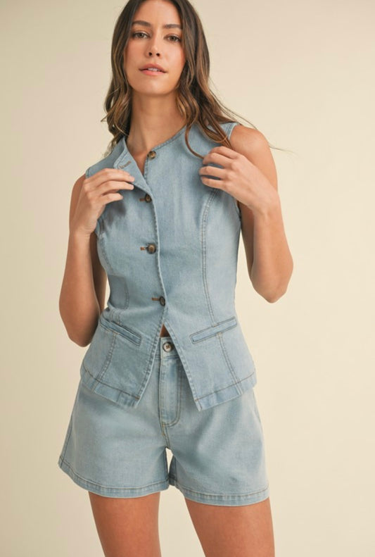 LT Denim Vest & Short Set